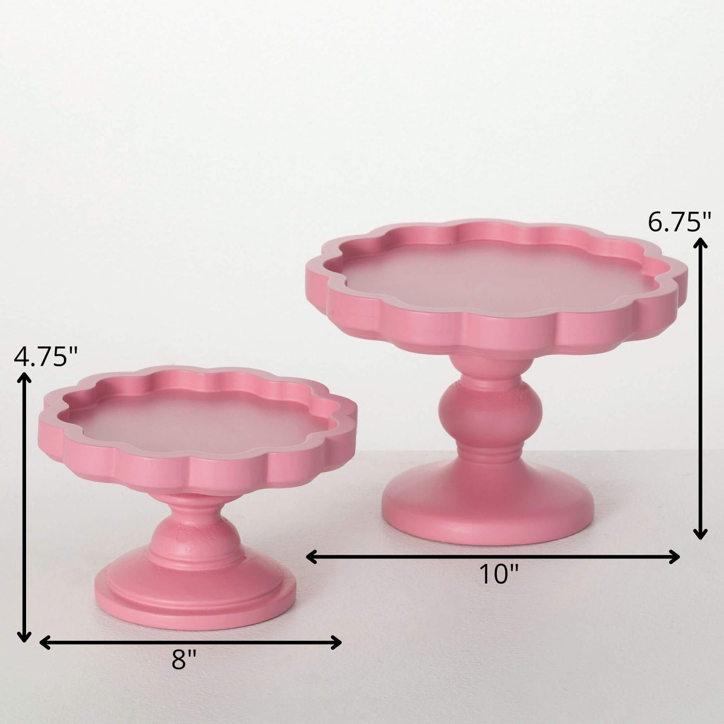 PINK WOODEN RISER SET OF 2