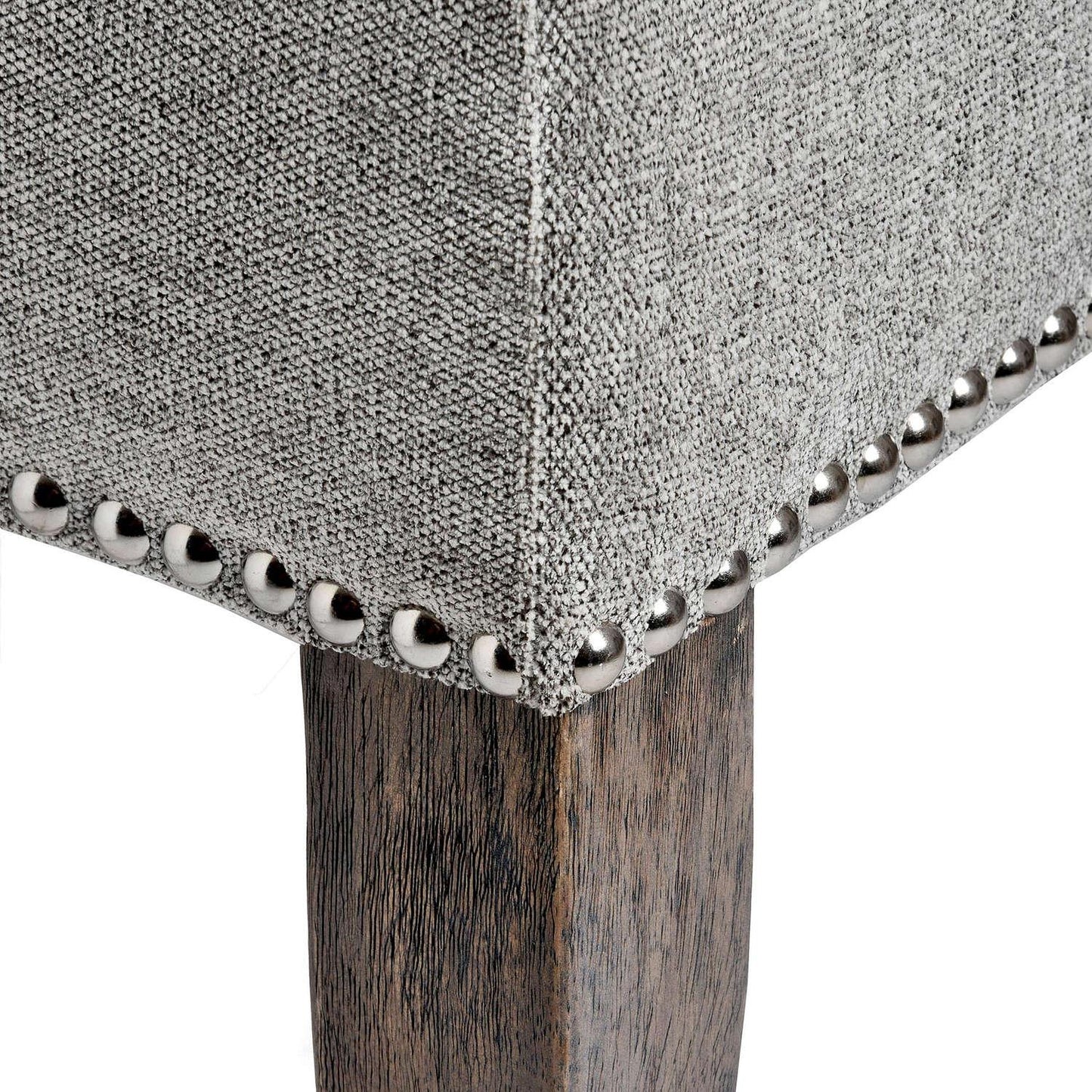 Silver Roll Top Dining Chair With Ring Pull - Eudemonia Home Goods