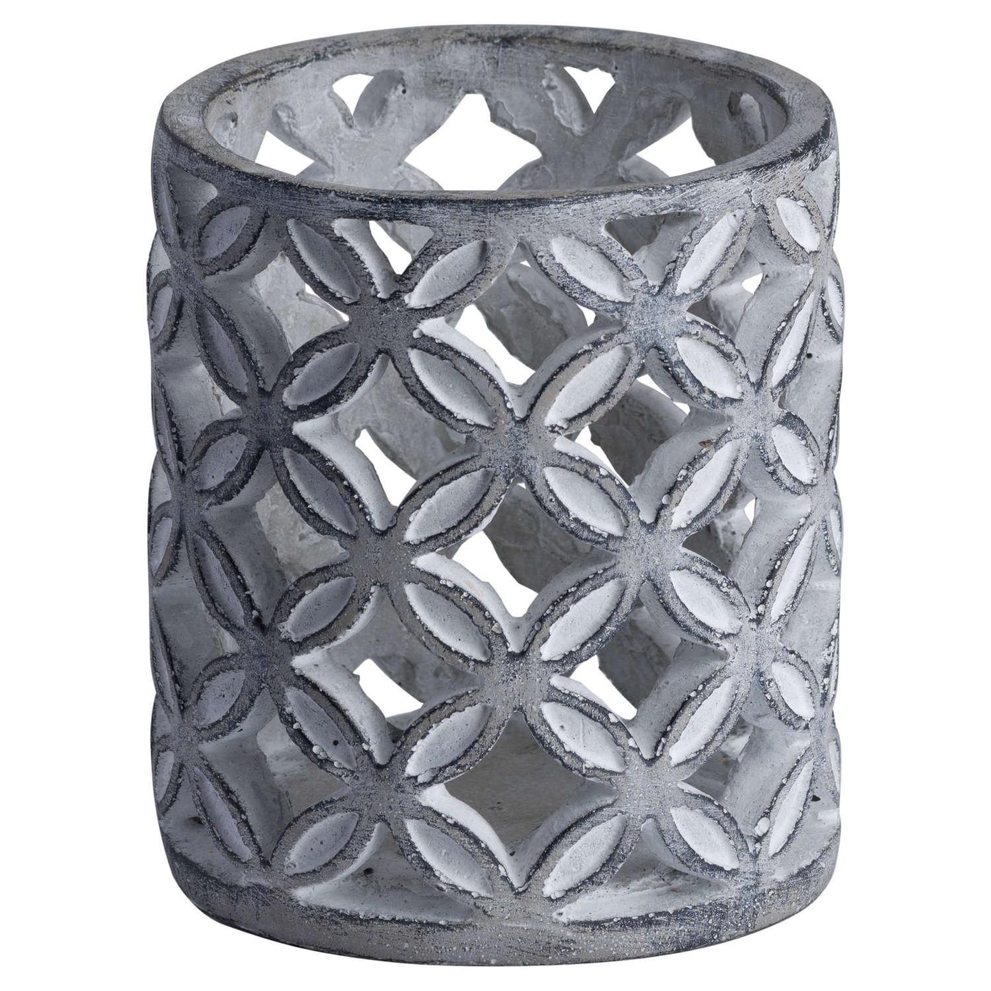 Geometric Stone Candle Hurricane - Eudemonia Home Goods