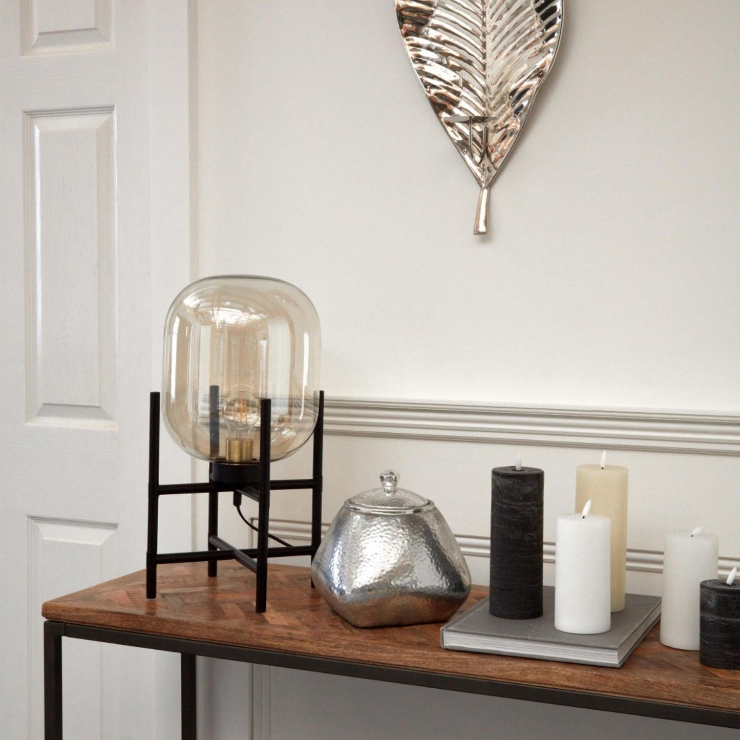 Vintage Industrial Glass Glow Lamp - Eudemonia Home Goods