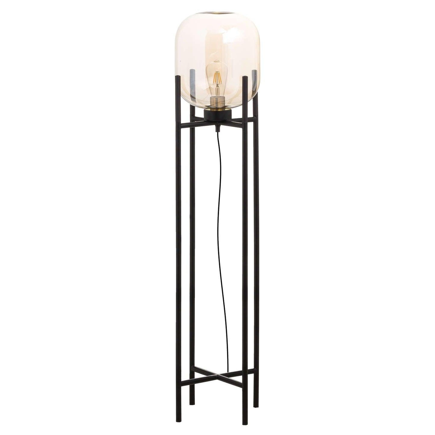Large Vintage Industrial Glass Glow Lamp - Eudemonia Home Goods