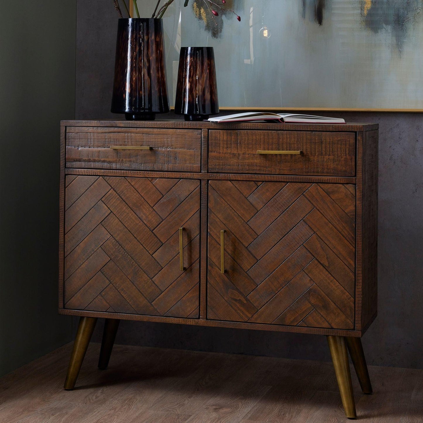 Havana Gold 2 Door 2 Drawer Sideboard - Eudemonia Home Goods