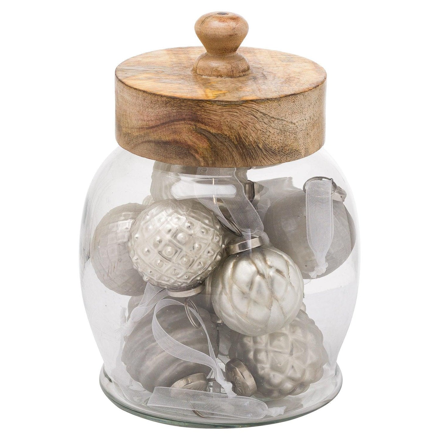 Set Of 20 Christmas Baubles In Display Jar - Eudemonia Home Goods