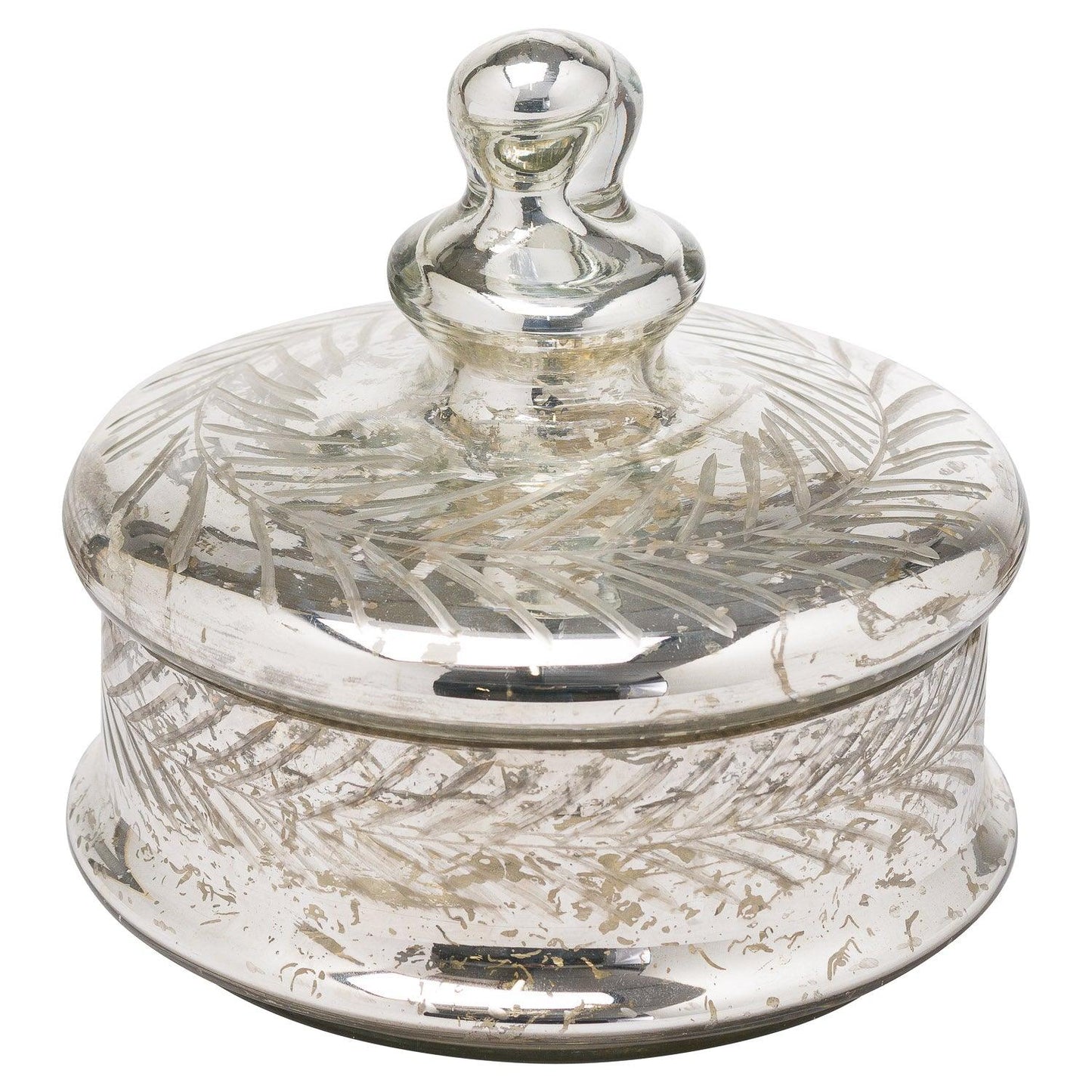 Silver Foil Effect Large Trinket Jar - Eudemonia Home Goods