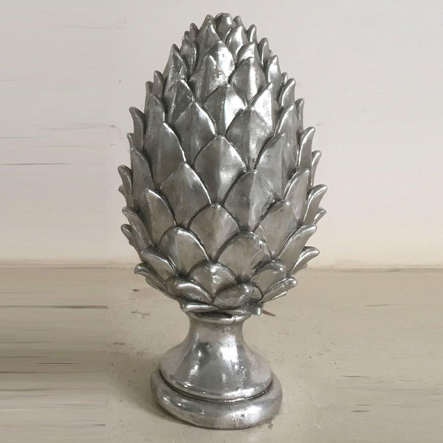 Tall Silver Pinecone Finial - Eudemonia Home Goods