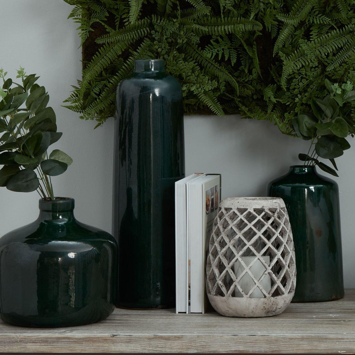 Garda Emerald Glazed Raine Vase - Eudemonia Home Goods