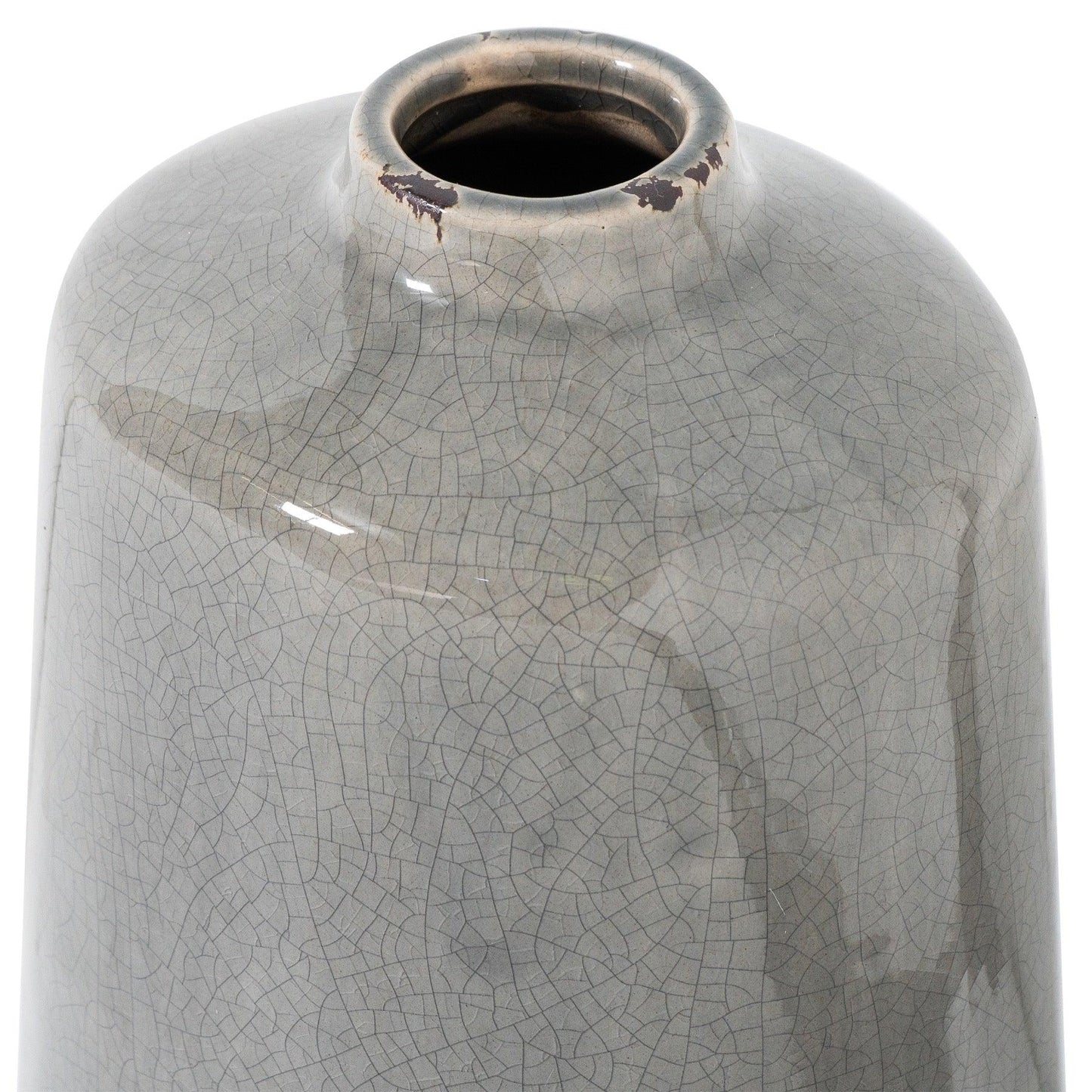 Garda Grey Glazed Liv Vase - Eudemonia Home Goods