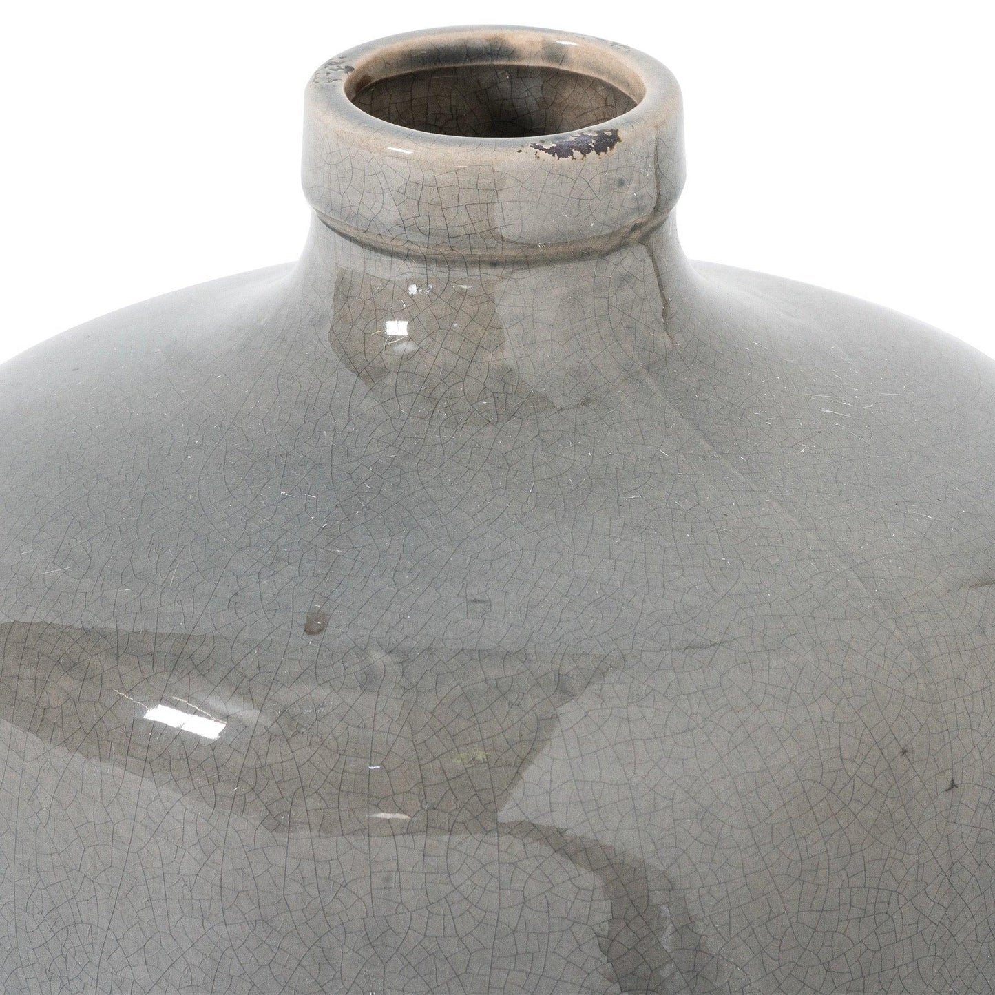 Garda Grey Glazed Chive Vase - Eudemonia Home Goods