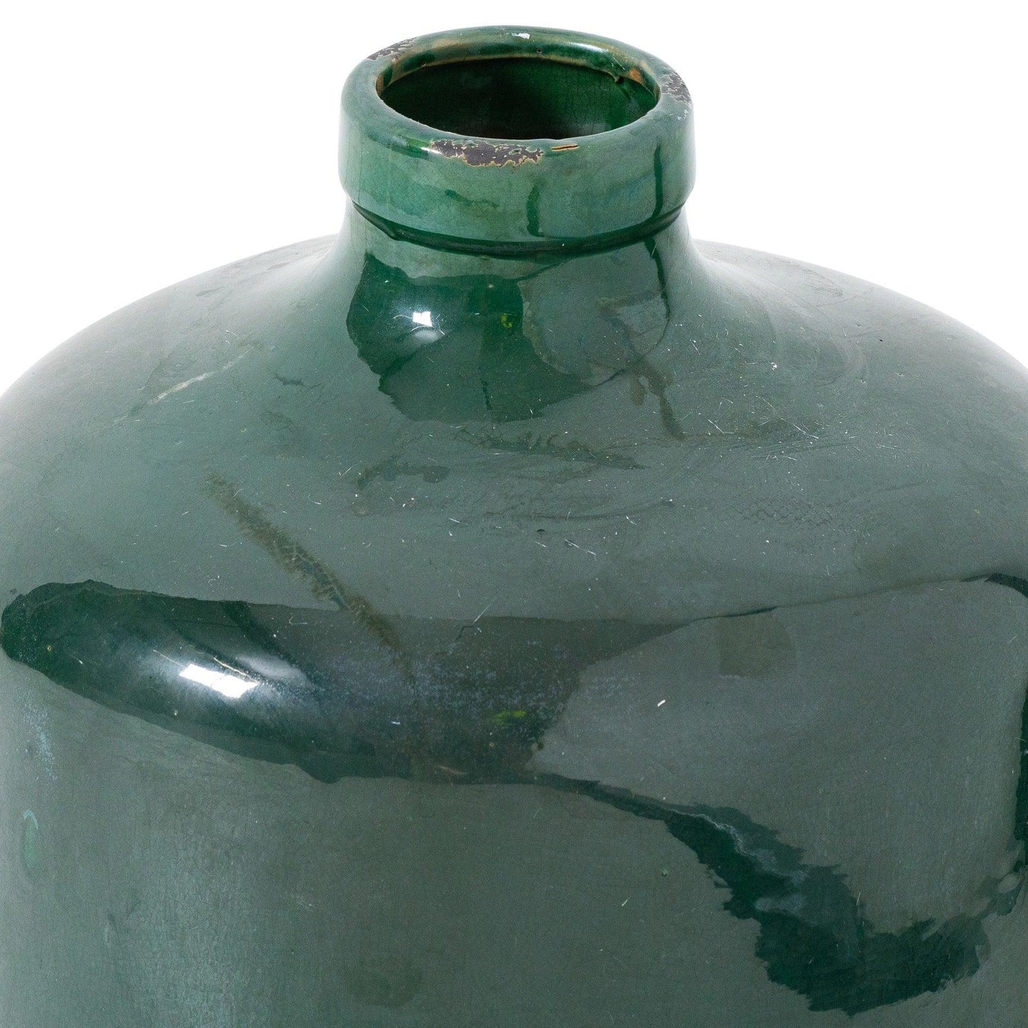 Garda Emerald Glazed Chive Vase - Eudemonia Home Goods