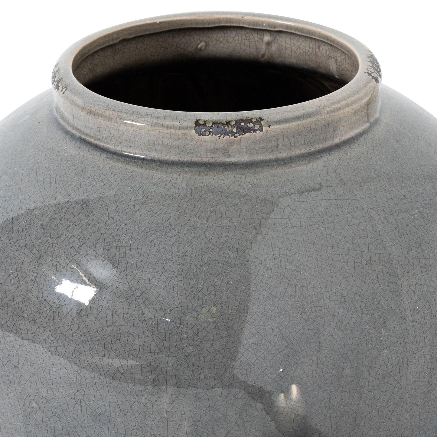 Garda Grey Glazed Juniper Vase - Eudemonia Home Goods