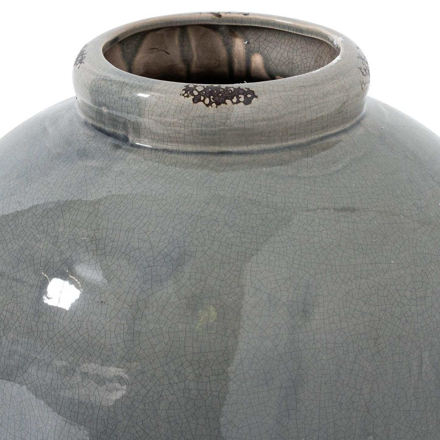 Garda Grey Glazed Tall Juniper Vase - Eudemonia Home Goods