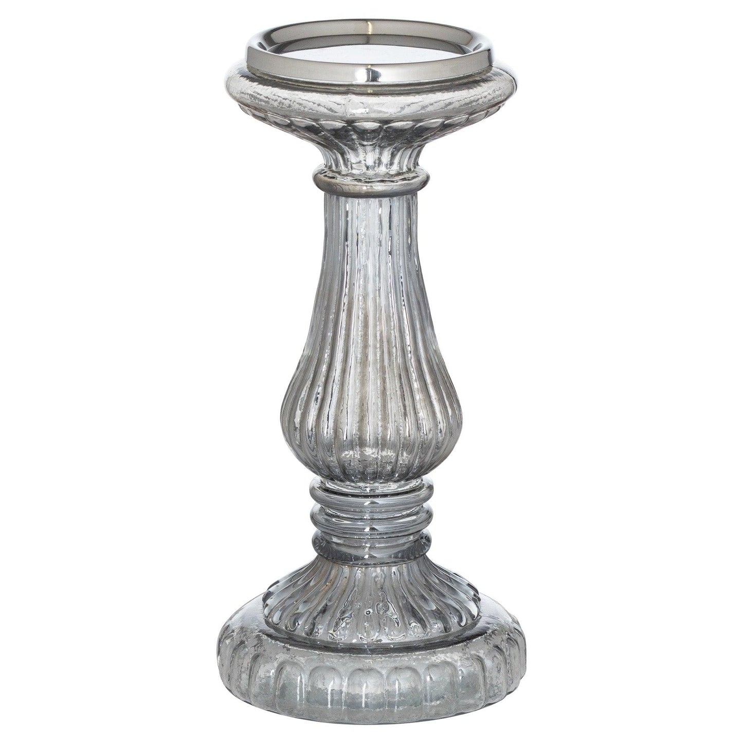 Smoked Midnight Medium Candle Pillar - Eudemonia Home Goods