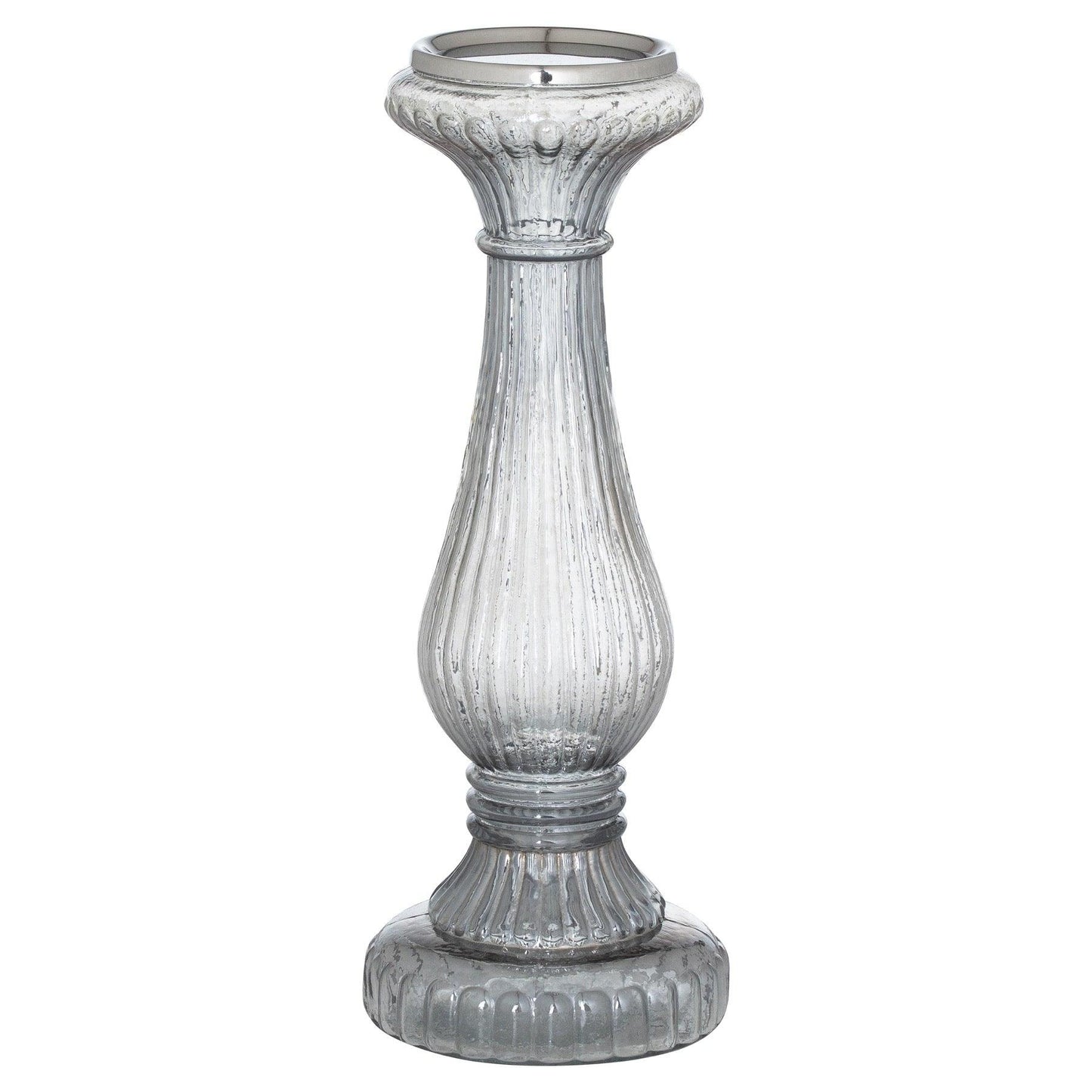 Smoked Midnight Large Candle Pillar - Eudemonia Home Goods