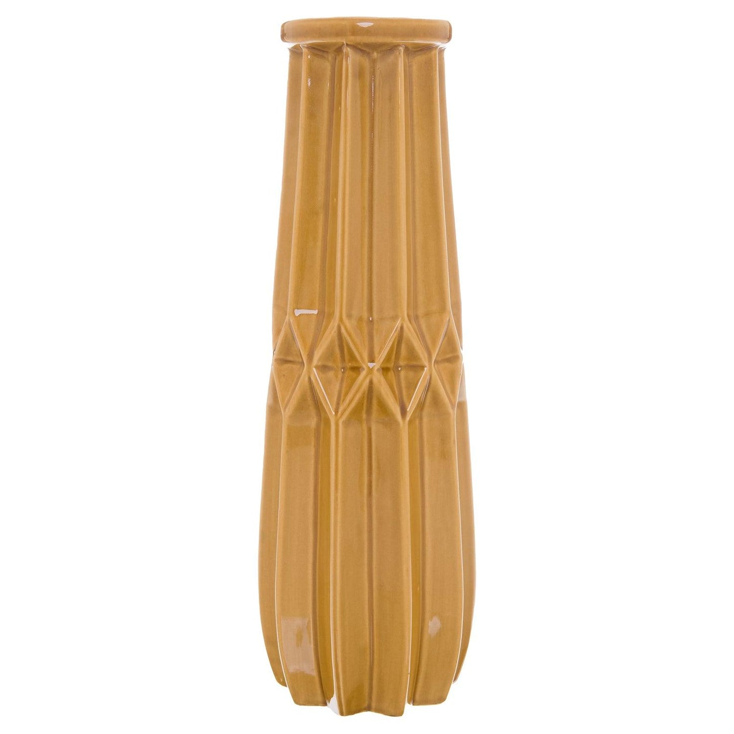 Seville Collection Tall Ochre Vase - Eudemonia Home Goods