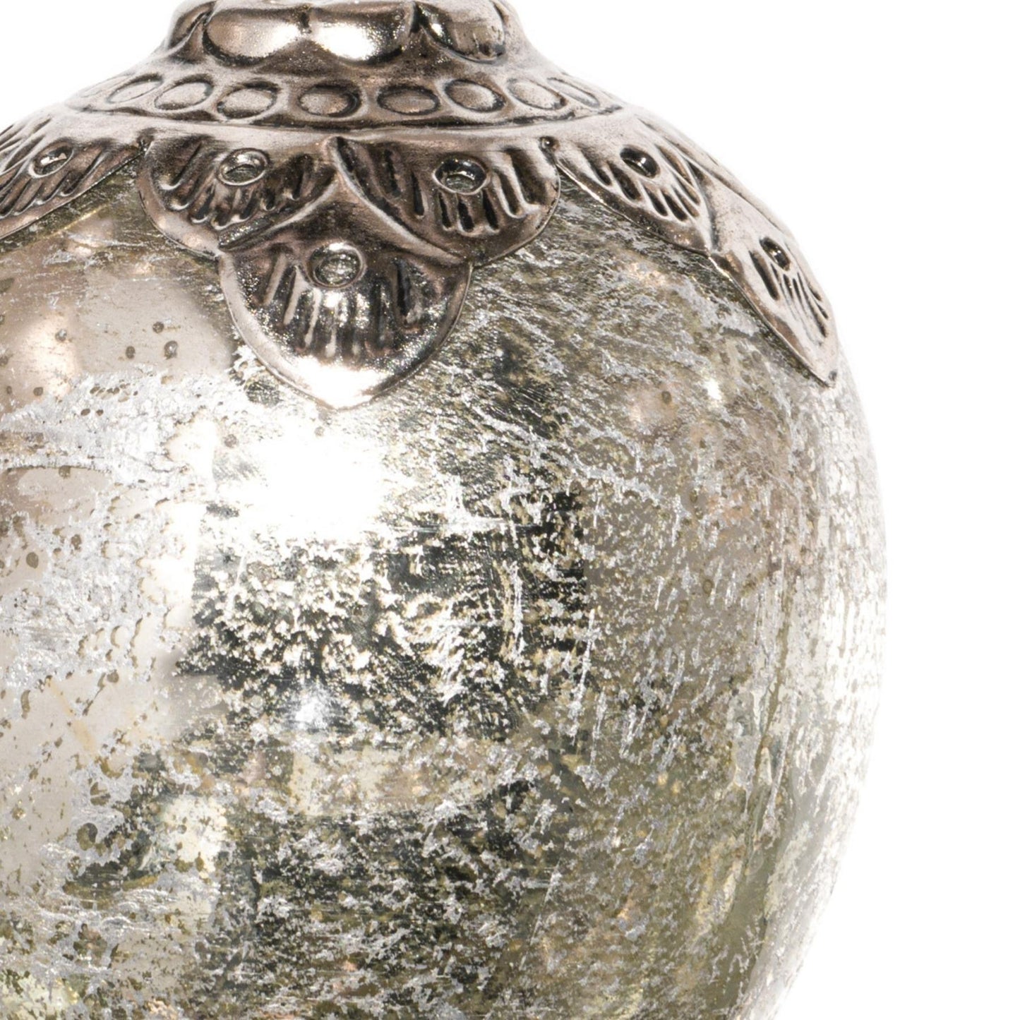 The Noel Collection Mercury Medium Oval Crested Bauble - Eudemonia Home Goods