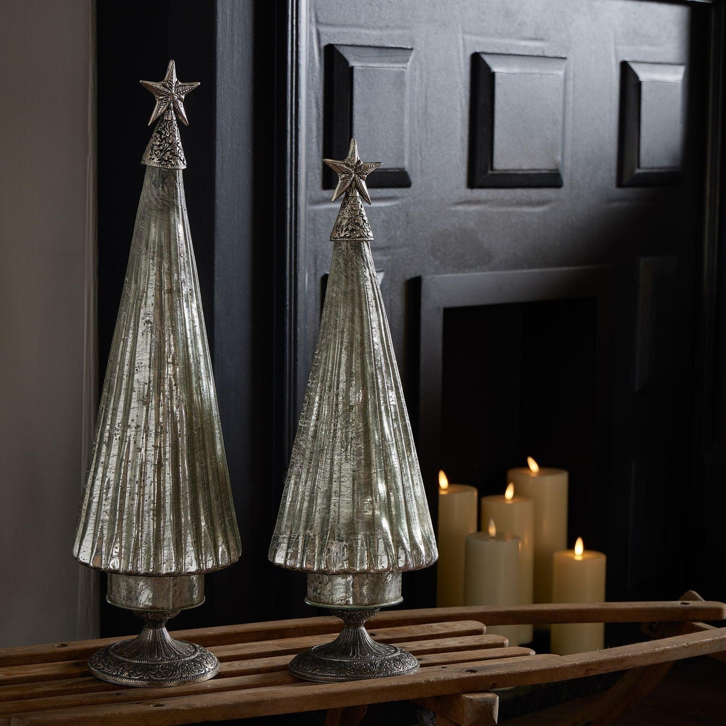 The Noel Collection Footed Glass Decorative Tree - Eudemonia Home Goods