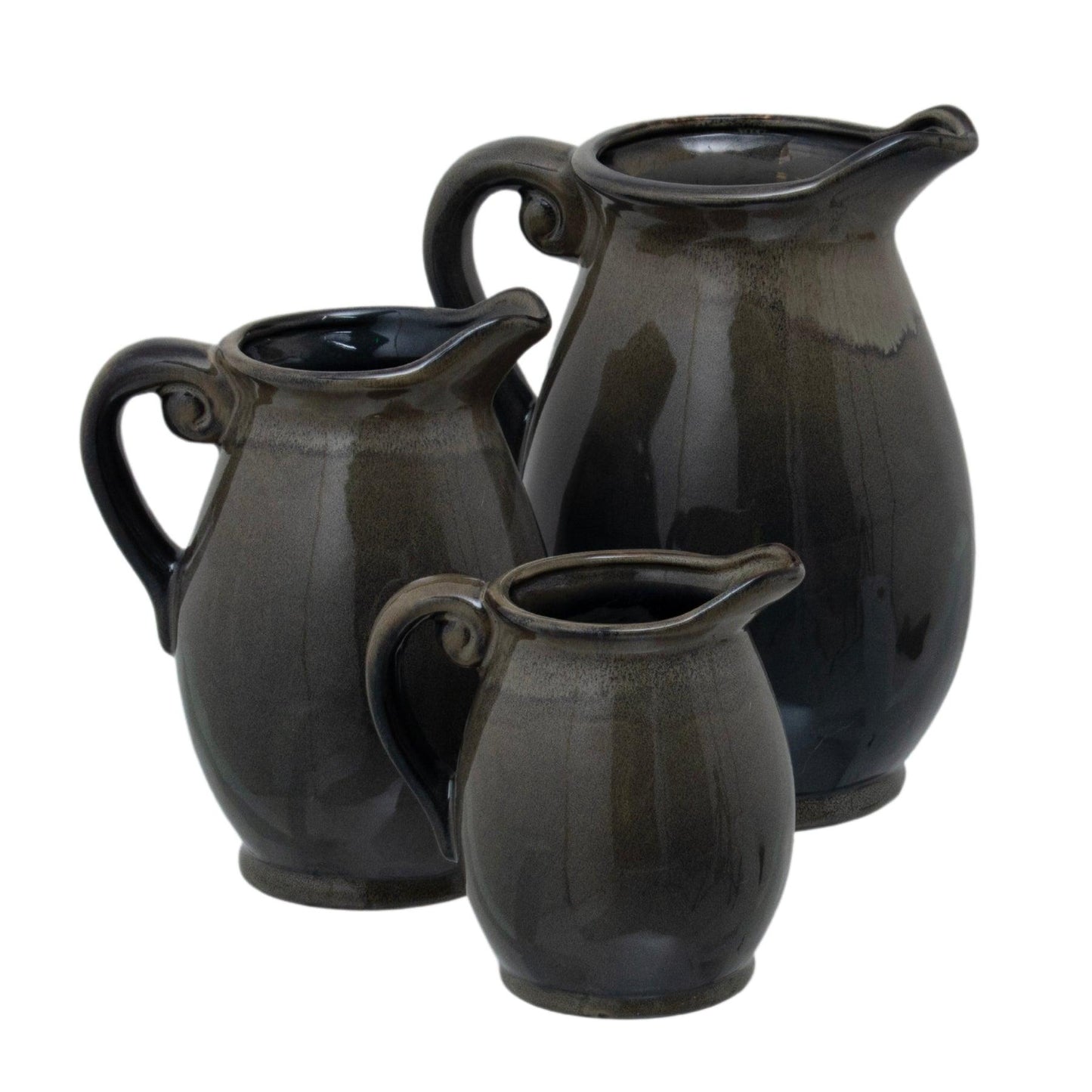 Small Olive Olpe Vase - Eudemonia Home Goods