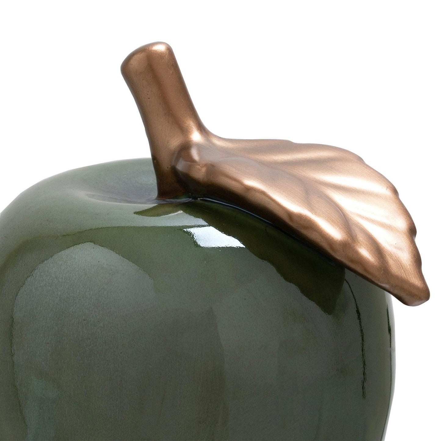 Large Ceramic Green Apple - Eudemonia Home Goods