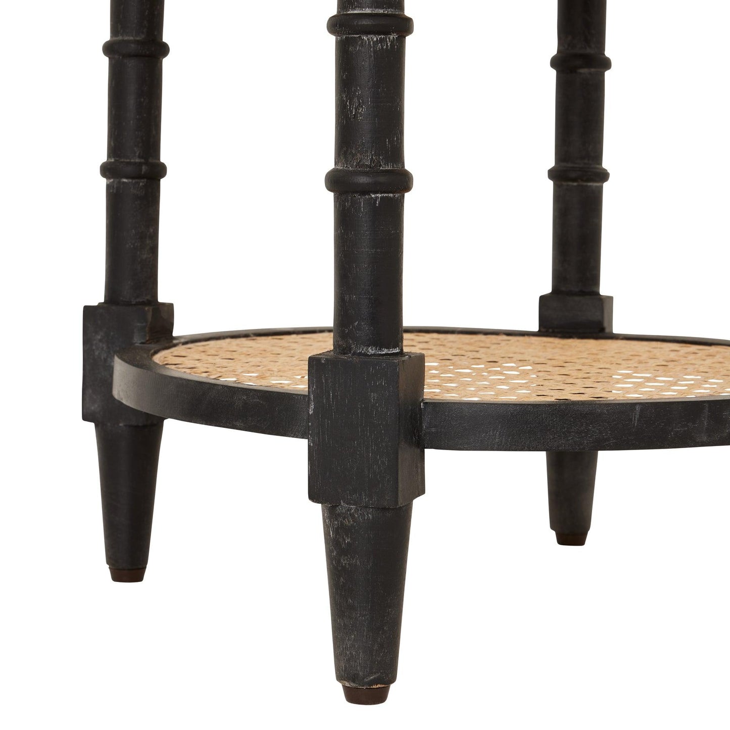 Raffles Black Tall Round Side Table - Eudemonia Home Goods