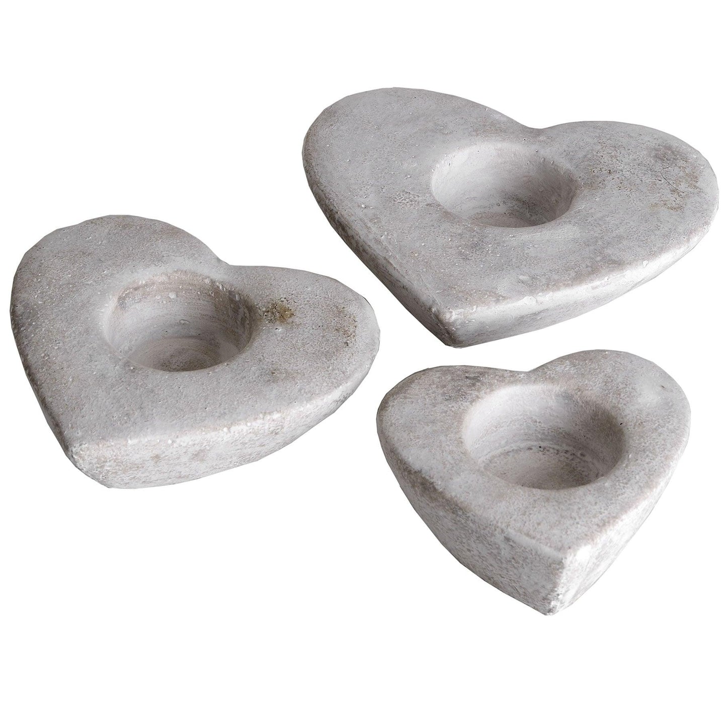 Set Of Three Heart Tea Light Holders - Eudemonia Home Goods