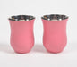 Matte Pink Stainless Steel Glasses (set of 2)