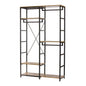 Iron/Wood Wardrobe Floor Shelf 47.25"L x 15.75"W x 79"H