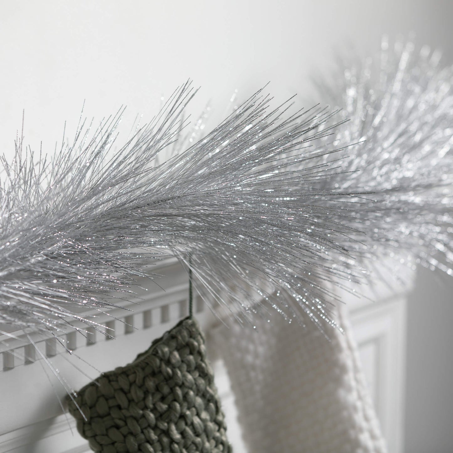 6' SILVER METALLIC PINE GARLAND