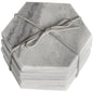 Grey Marble Hexagonal Coasters - Eudemonia Home Goods