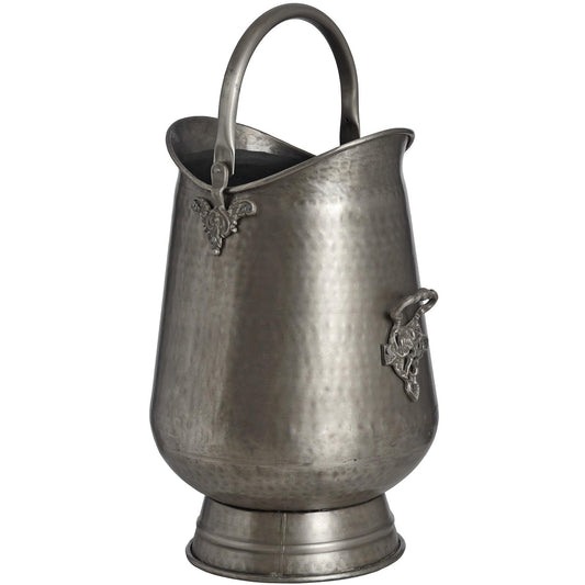 Antique Pewter Coal Bucket - Eudemonia Home Goods