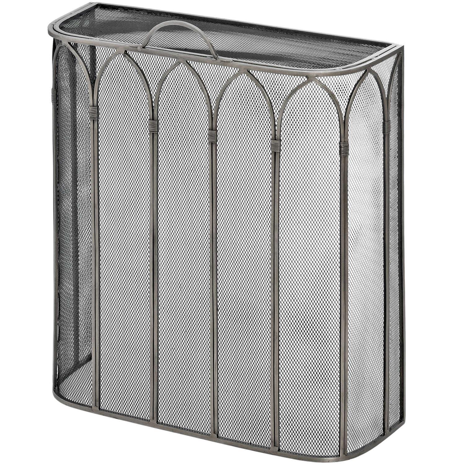Gothic Antique Pewter Firescreen - Eudemonia Home Goods