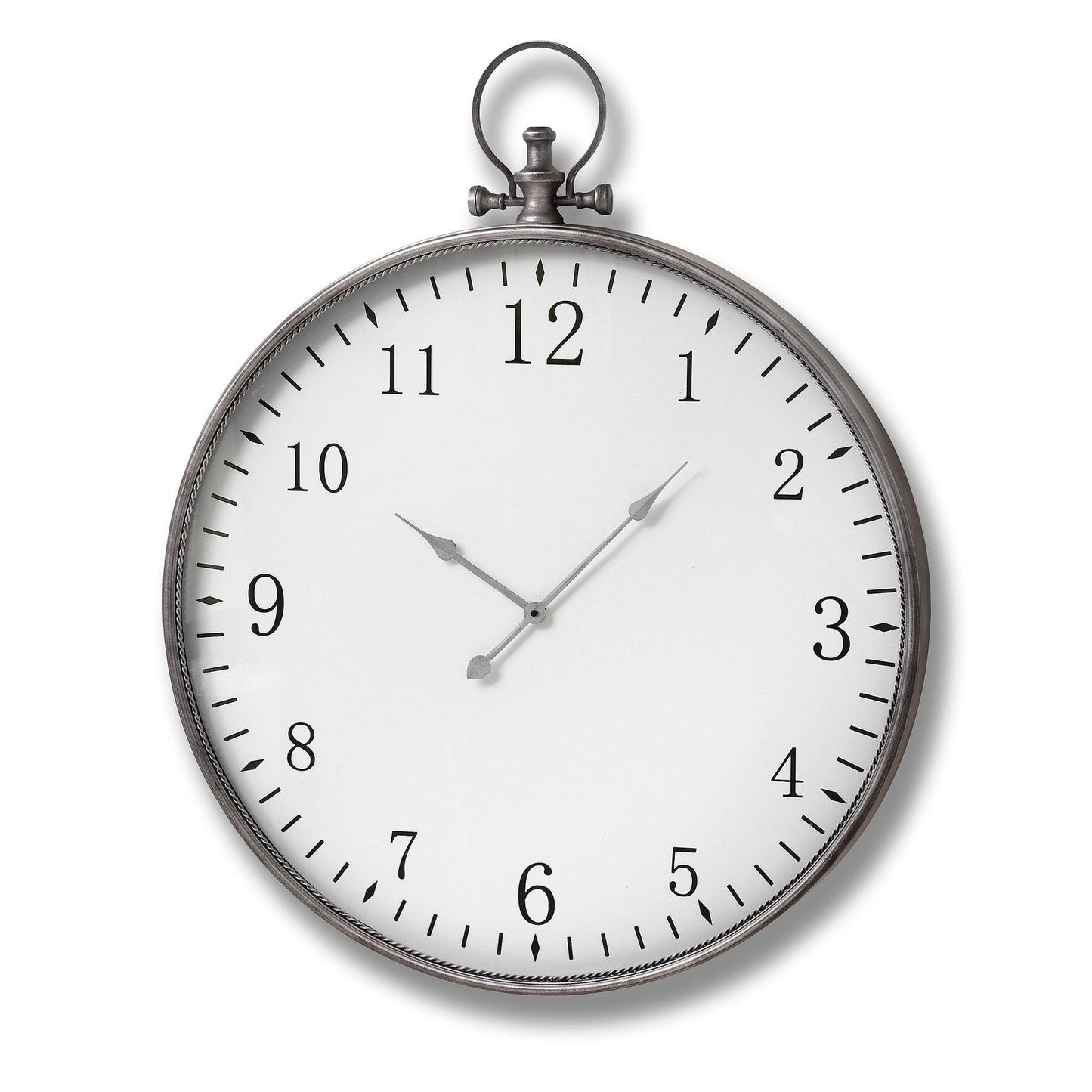 Silver Pocket Watch Wall Clock - Eudemonia Home Goods