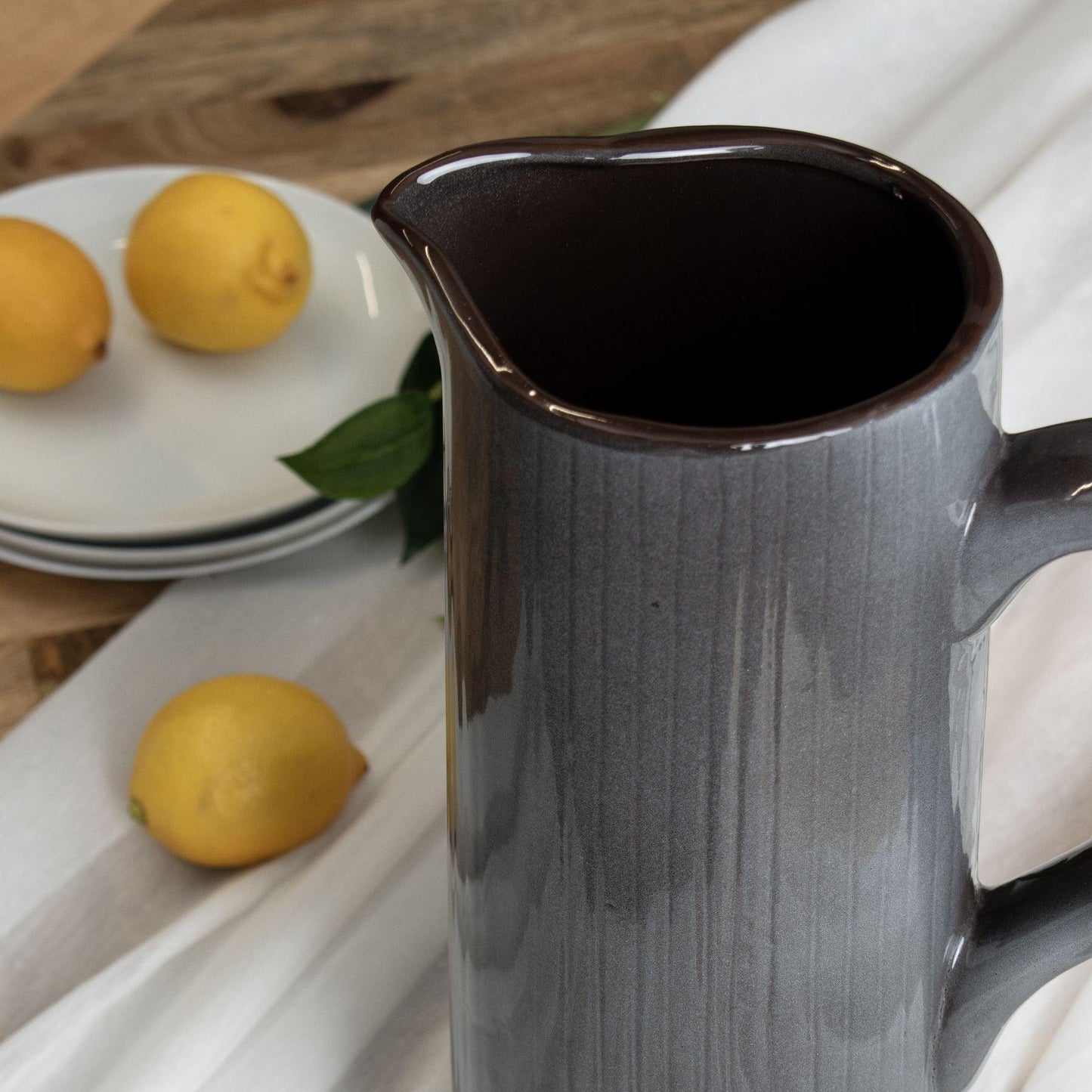 Grey Ceramic Display Jug - Eudemonia Home Goods