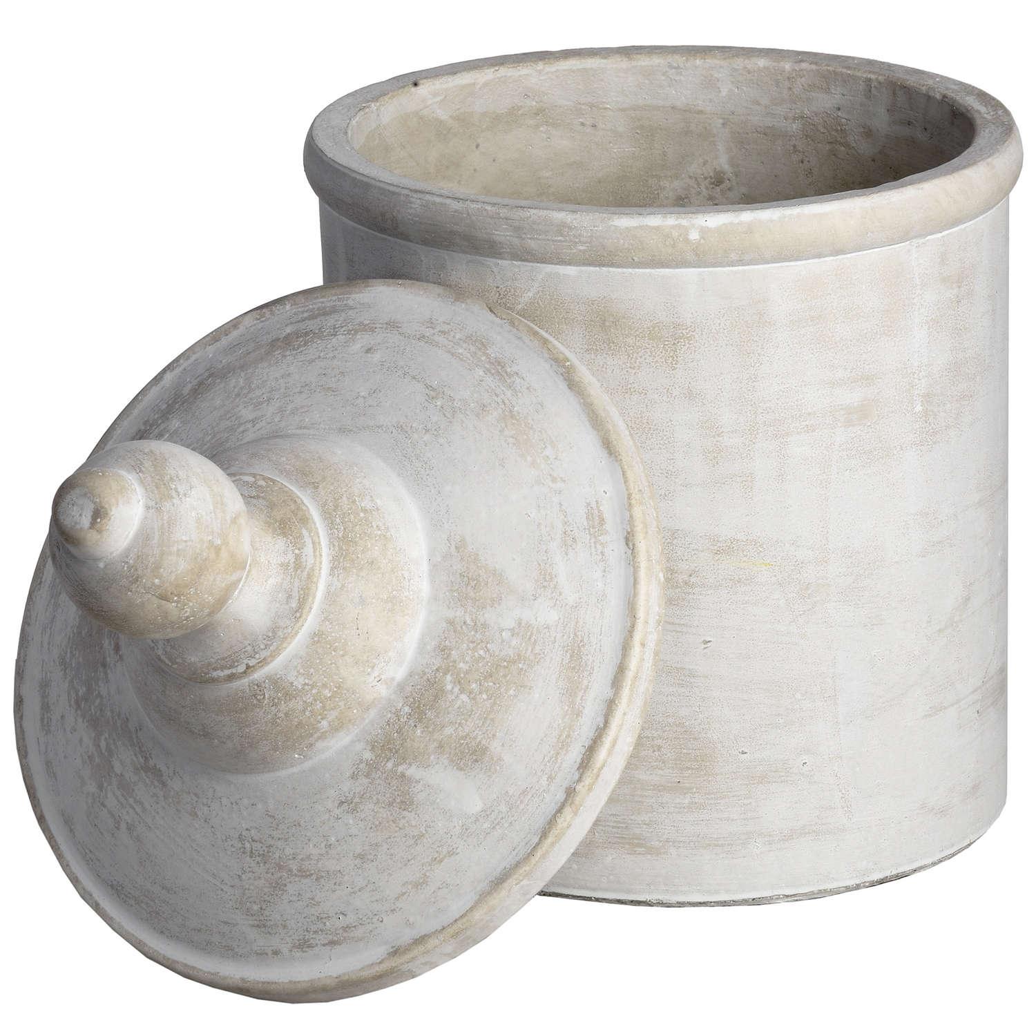 Antique White Cannister - Eudemonia Home Goods