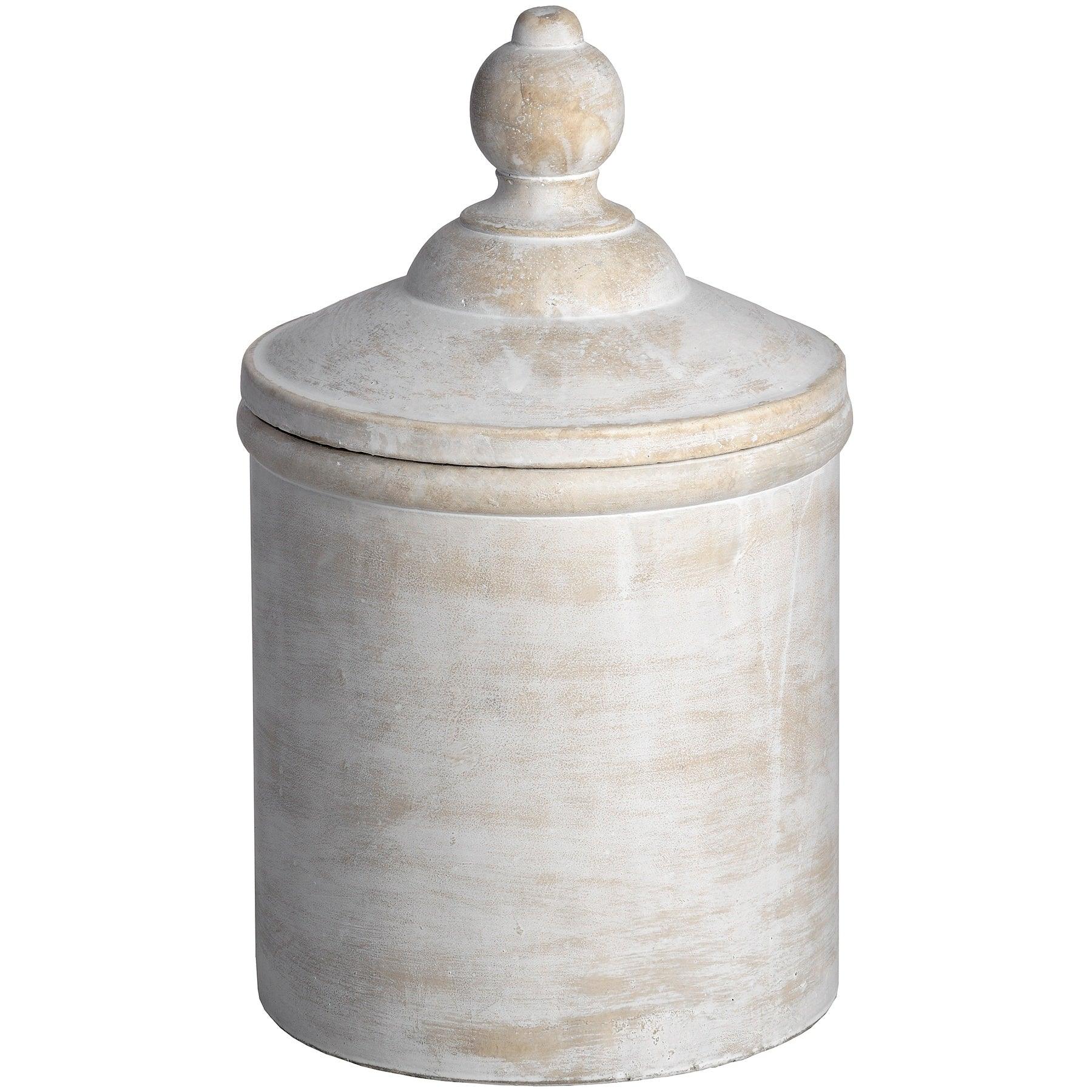 Antique White Cannister - Eudemonia Home Goods