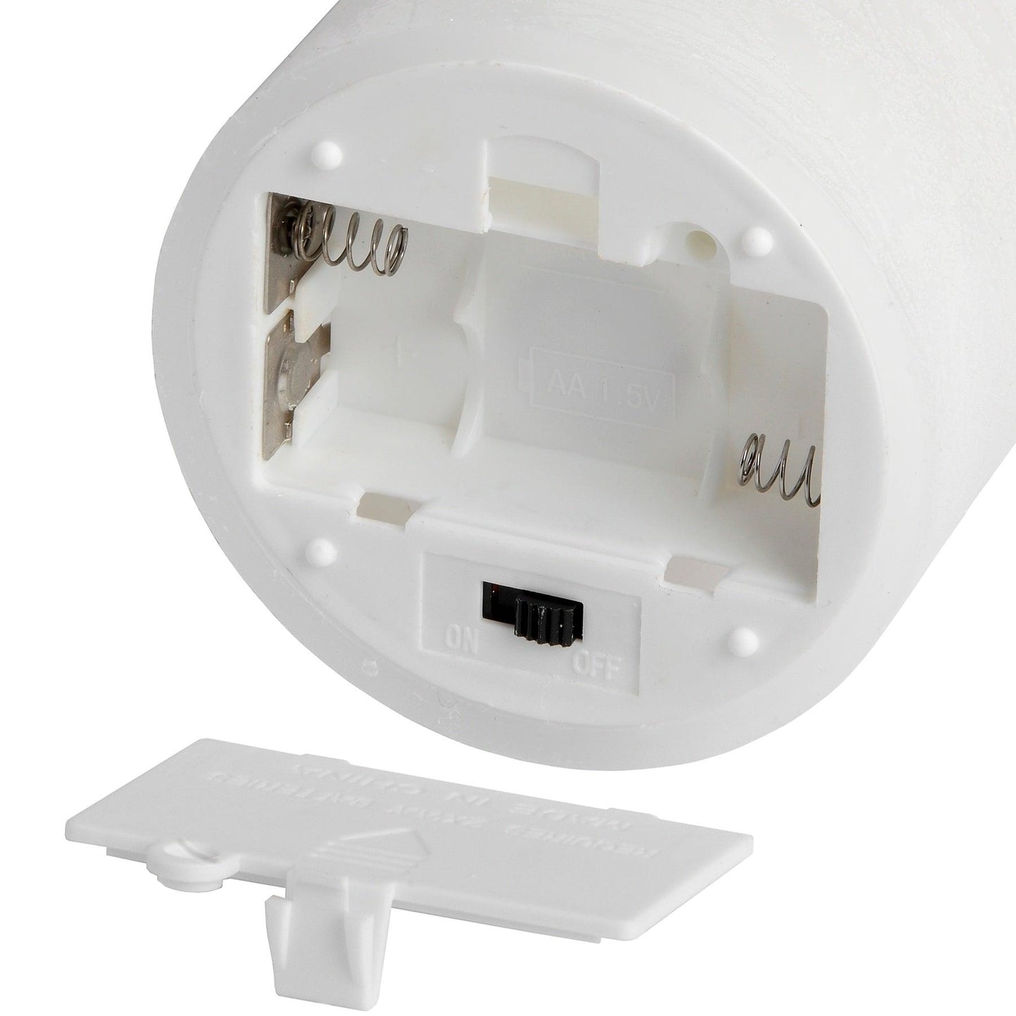 Luxe Collection 3 x 4 White Flickering Flame LED Wax Candle - Eudemonia Home Goods