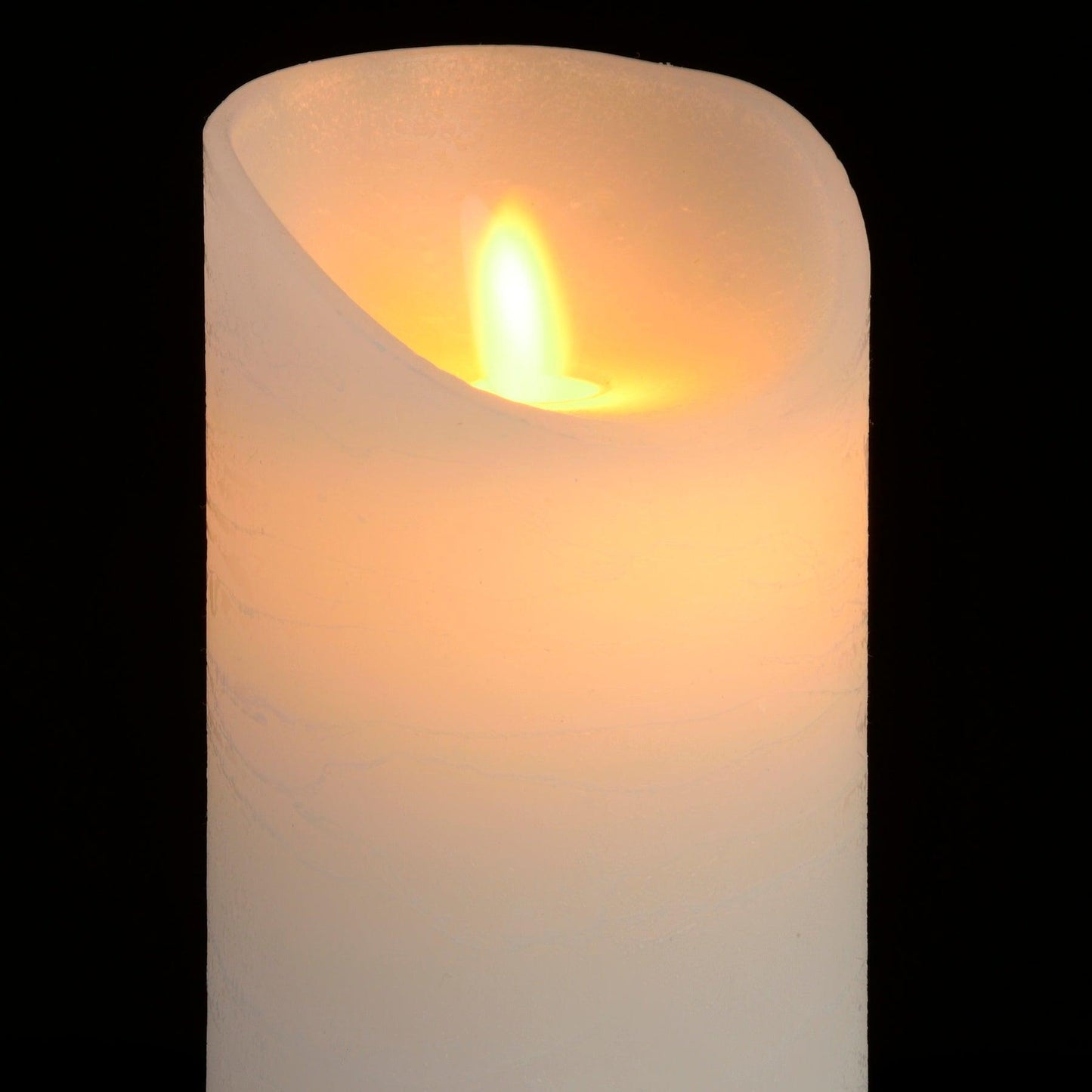 Luxe Collection 3 x 6 White Flickering Flame LED Wax Candle - Eudemonia Home Goods