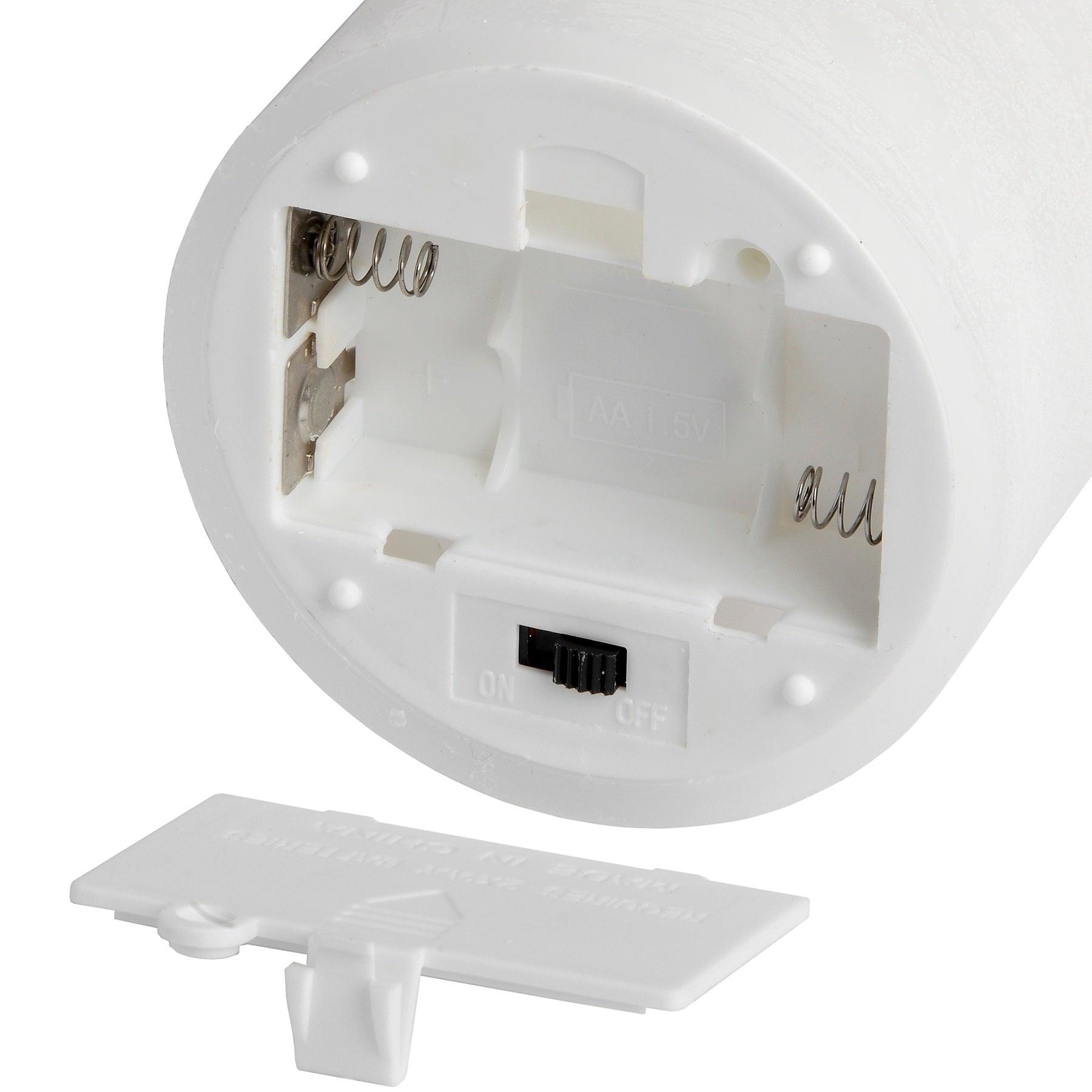 Luxe Collection 3 x 6 White Flickering Flame LED Wax Candle - Eudemonia Home Goods