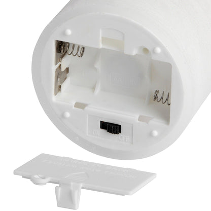 Luxe Collection 3 x 6 White Flickering Flame LED Wax Candle - Eudemonia Home Goods