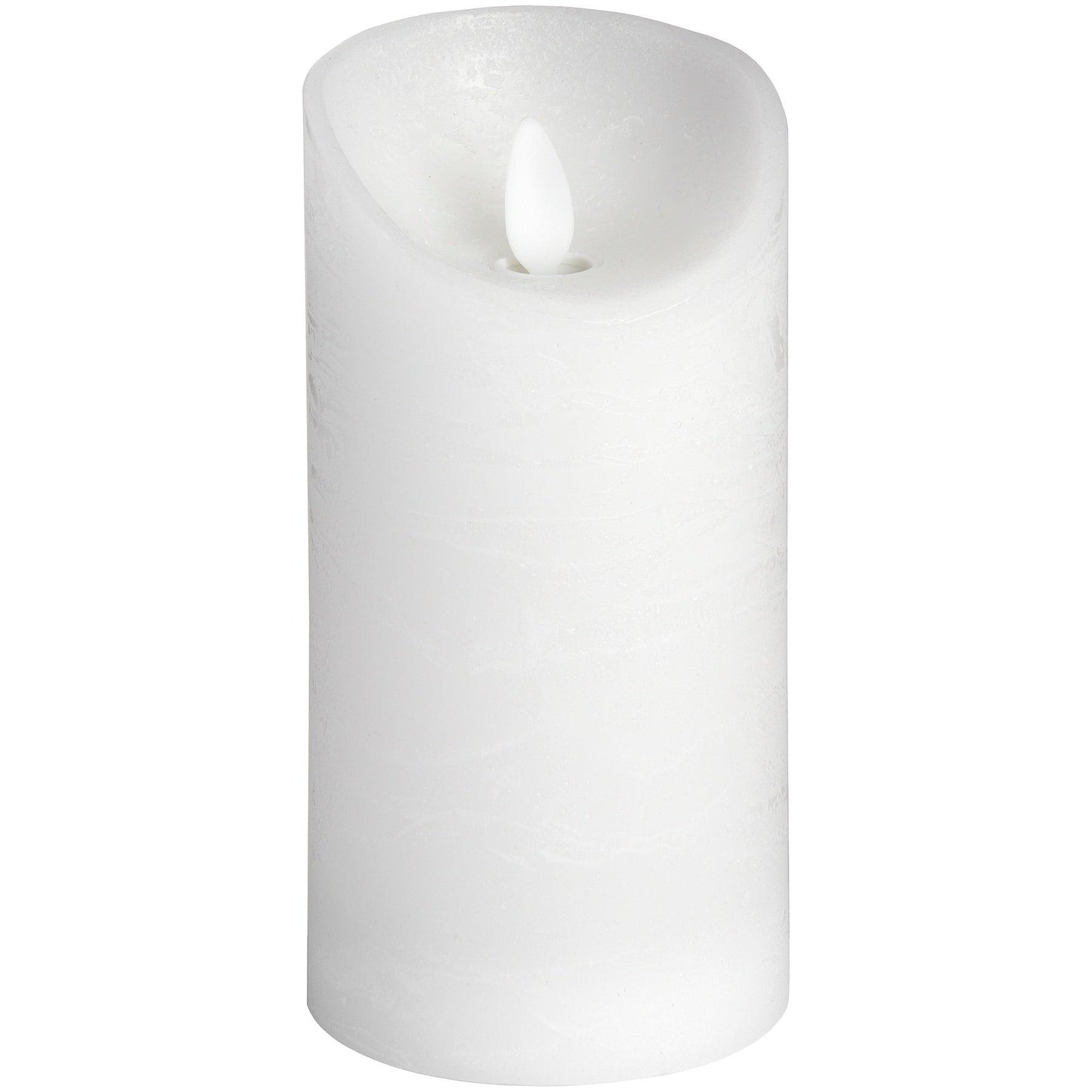Luxe Collection 3 x 6 White Flickering Flame LED Wax Candle - Eudemonia Home Goods