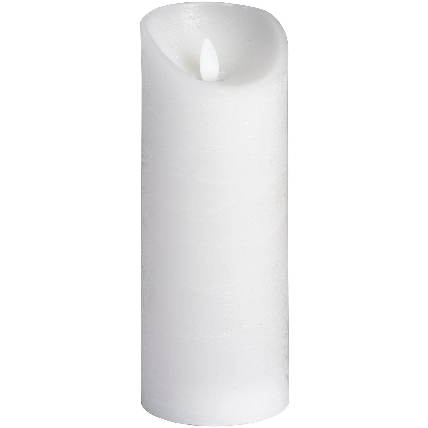 Luxe Collection 3 x 8 White Flickering Flame LED Wax Candle - Eudemonia Home Goods