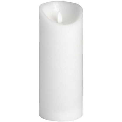 Luxe Collection 3.5 x9 White Flickering Flame LED Wax Candle - Eudemonia Home Goods