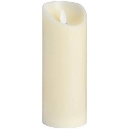 Luxe Collection 3 x 8 Cream Flickering Flame LED Wax Candle - Eudemonia Home Goods