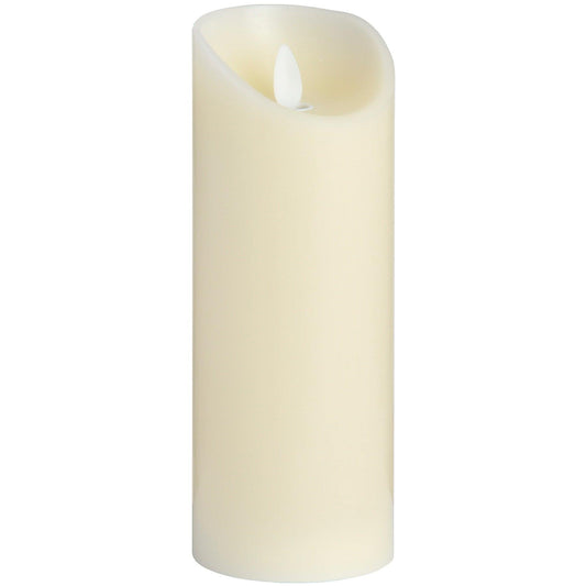 Luxe Collection 3 x 8 Cream Flickering Flame LED Wax Candle - Eudemonia Home Goods