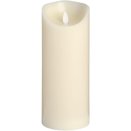 Luxe Collection 3.5 x9 Cream Flickering Flame LED Wax Candle - Eudemonia Home Goods
