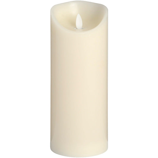 Luxe Collection 3.5 x9 Cream Flickering Flame LED Wax Candle - Eudemonia Home Goods