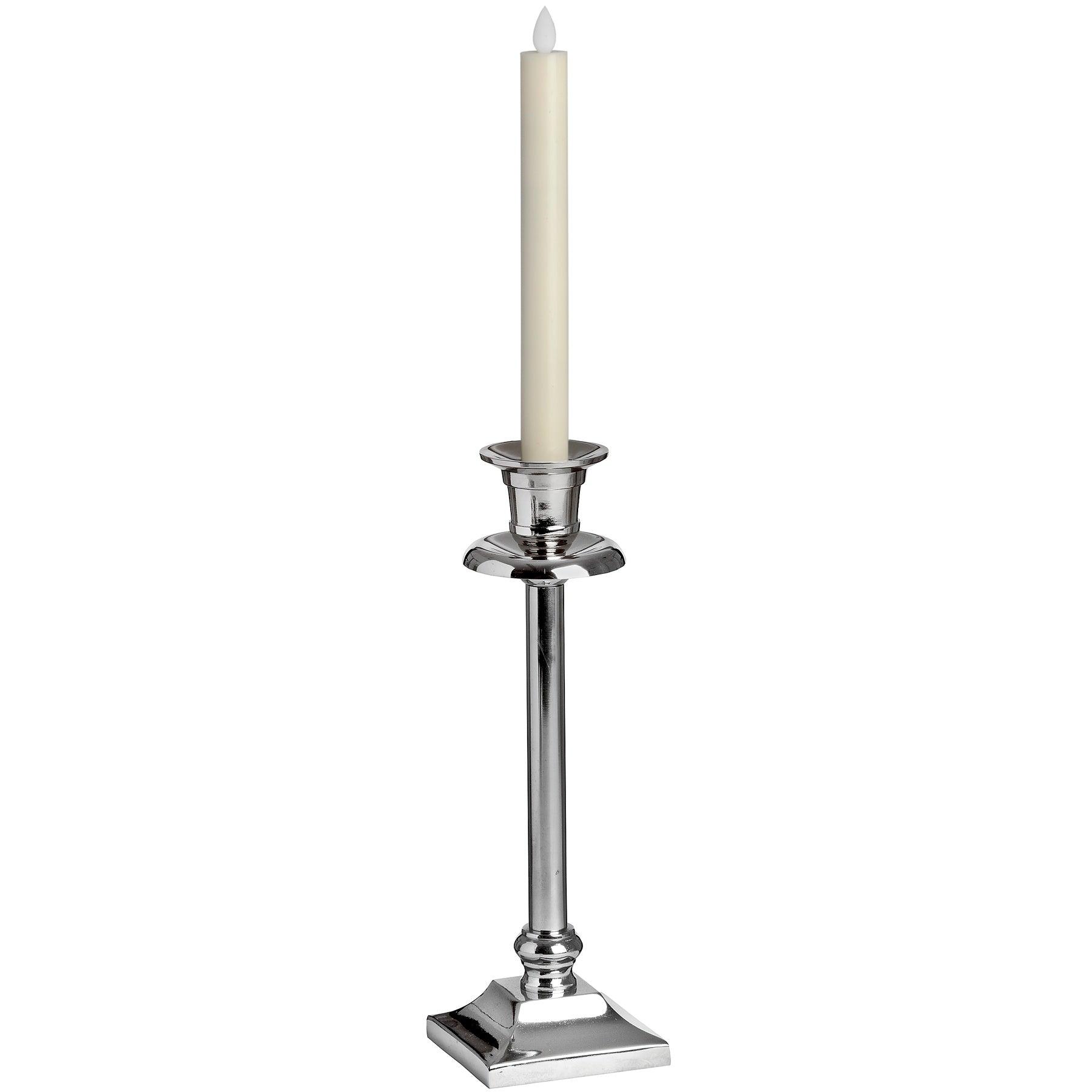 Pair Of Cream Luxe Flickering Flame LED Wax Dinner Candles - Eudemonia Home Goods