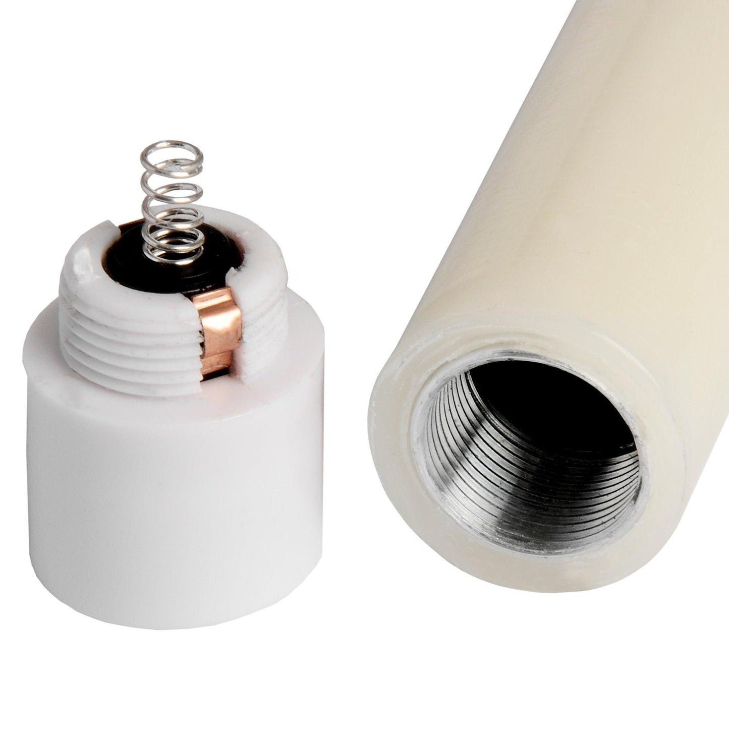 Pair Of Cream Luxe Flickering Flame LED Wax Dinner Candles - Eudemonia Home Goods
