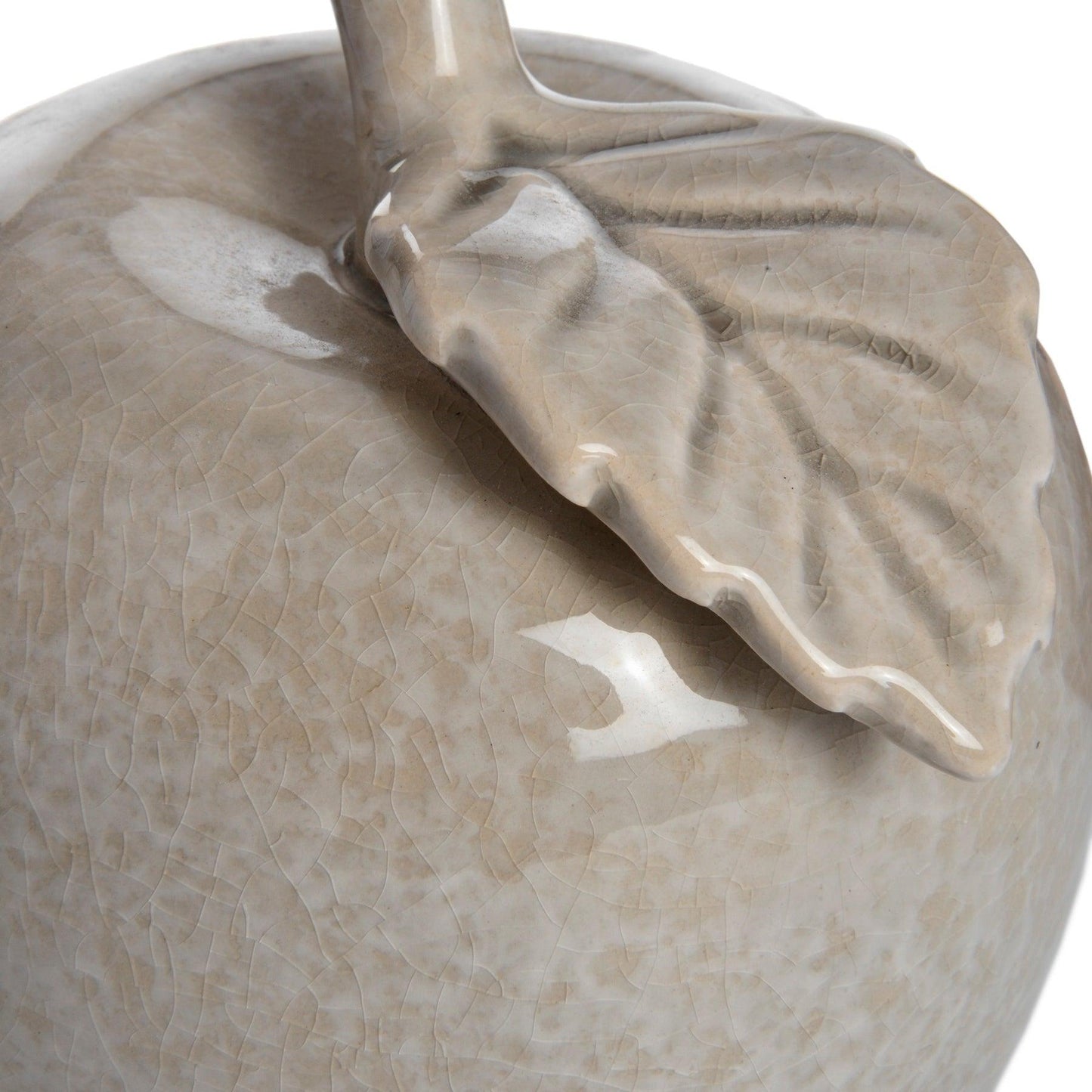 Antique Grey Small Ceramic Apple - Eudemonia Home Goods