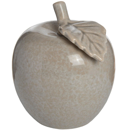 Antique Grey Small Ceramic Apple - Eudemonia Home Goods