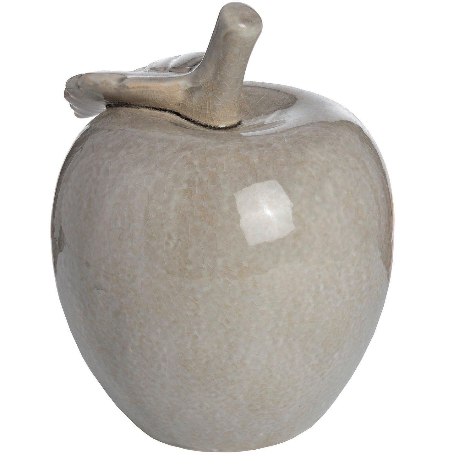 Antique Grey Large Ceramic Apple - Eudemonia Home Goods